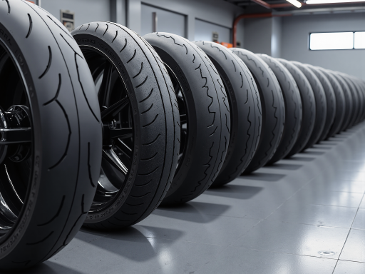 摩托车赛事现场，专业赛道，观众围观，激烈竞速比赛场景